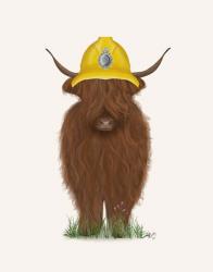 Highland Cow Fireman | Obraz na stenu