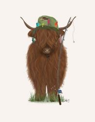 Highland Cow Fisherman | Obraz na stenu