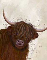 Highland Cow 5, Portrait | Obraz na stenu