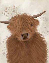 Highland Cow 10, Portrait | Obraz na stenu