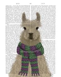 Llama with Purple Scarf, Portrait Book Print | Obraz na stenu
