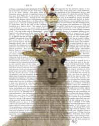Llama Ice Cream Hat Book Print | Obraz na stenu