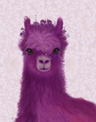 Llama Purple Meadow Flowers | Obraz na stenu