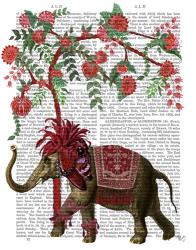 Niraj Elephant, Red Tree | Obraz na stenu