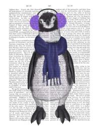 Penguin Ear Muffs Book Print | Obraz na stenu