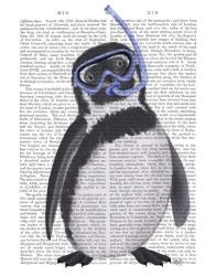 Penguin Snorkel Book Print | Obraz na stenu