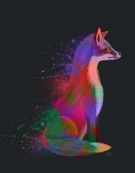 Neon Fox | Obraz na stenu