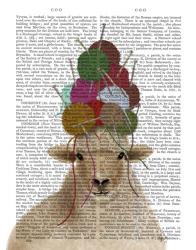 Sheep with Wool Hat, Portrait Book Print | Obraz na stenu