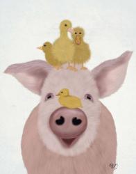 Pig and Ducklings | Obraz na stenu