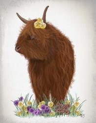 Highland Cow, Pansy | Obraz na stenu