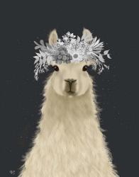 Llama White Flowers | Obraz na stenu