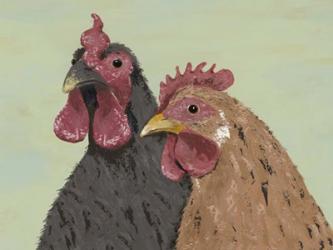 Four Roosters Brown Chickens | Obraz na stenu