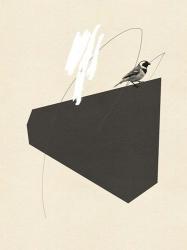 Steel Sequin with Bird III | Obraz na stenu