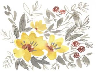 Golden Flower Composition I | Obraz na stenu