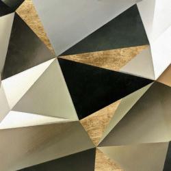 Gold Polygon Wall II | Obraz na stenu