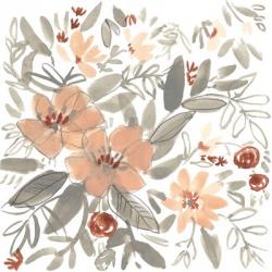 Peach & Rust Blooms I | Obraz na stenu