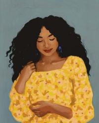 Figure in Yellow Dress | Obraz na stenu