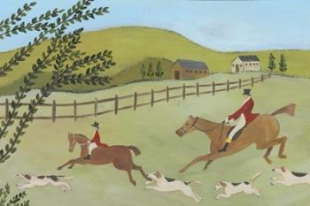 Folk Art Fox Hunt I | Obraz na stenu