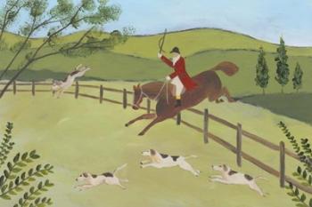 Folk Art Fox Hunt II | Obraz na stenu