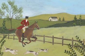 Folk Art Fox Hunt III | Obraz na stenu