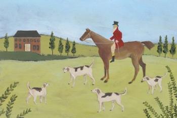 Folk Art Fox Hunt IV | Obraz na stenu