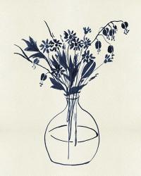 Indigo Floral Vase I | Obraz na stenu