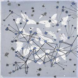 19th Century Butterfly Constellations in Blue I | Obraz na stenu