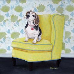 Beagle on Yellow | Obraz na stenu