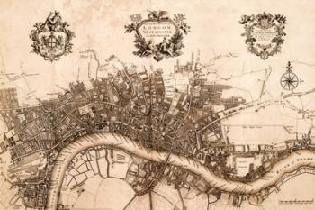 Plan of the City of London, 1720 | Obraz na stenu