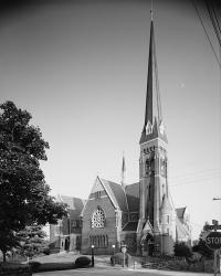 GENERAL VIEW, ELEVENTH ST. FRONT ON LEFT, COURT ST. SIDE ON RIGHT - First Baptist Church, Court and Eleventh Streets, Lynchburg | Obraz na stenu