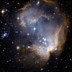 Hubble Observes Infant Stars in Nearby Galaxy | Obraz na stenu
