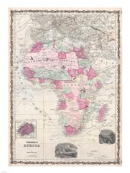 1862 Johnson Map of Africa | Obraz na stenu