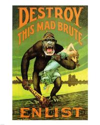Destroy This Mad Brute' US Enlist Poster | Obraz na stenu
