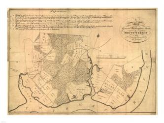 Map of Mt Vernon made by Washington | Obraz na stenu