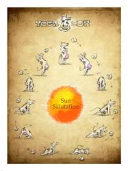 Yoga Cow Sun Salutation | Obraz na stenu