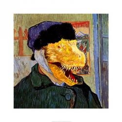 T Rex Van Gogh with Bandaged Battle Damaged Ear | Obraz na stenu