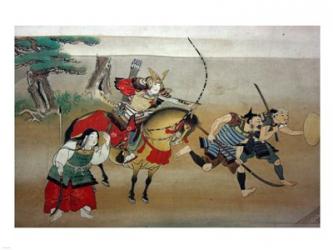 Illustrated Story of Night Attack on Yoshitsune's Residence At Horikawa, 16th Century | Obraz na stenu