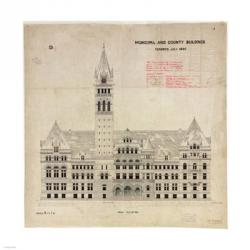 Municipal and County Buildings Toronto July 1887 | Obraz na stenu