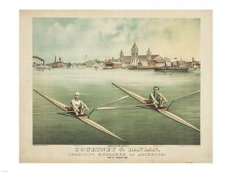 Courtney & Hanlan, Champion Scullers of America | Obraz na stenu