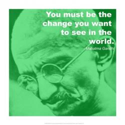 Gandhi - Change Quote | Obraz na stenu