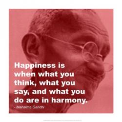 Gandhi - Happiness Quote | Obraz na stenu