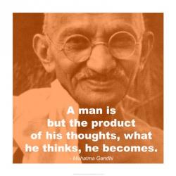 Gandhi - Thoughts Quote | Obraz na stenu