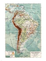 Syd-Amerika. Flod- och bergs system | Obraz na stenu