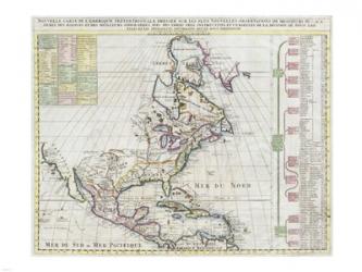 1720 Chatelain Map of North America | Obraz na stenu