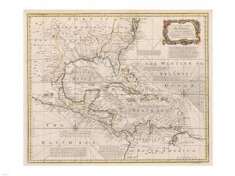 1720 Map of the West Indies | Obraz na stenu