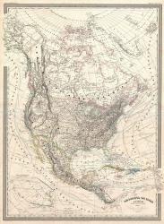 1857 Dufour Map of North America | Obraz na stenu