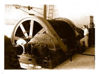 Detail of endless conveyor drum, 150-ton cableway hoist house | Obraz na stenu