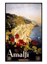 Amalfi, travel poster | Obraz na stenu