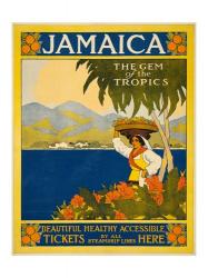 Jamaica, the gem of the tropics, travel poster, 1910 | Obraz na stenu