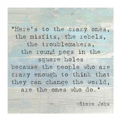 Here's to the Crazy Ones, Steve Jobs Quote | Obraz na stenu